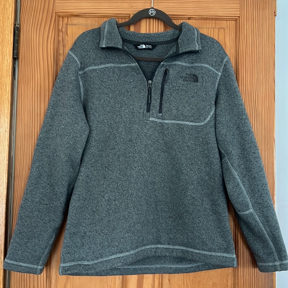Large Grey North Face Quarter Zip